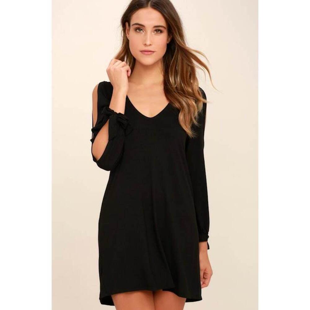 New Lulus Glory Of Love Black Shift Dress - Size S